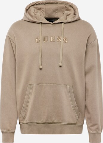 Sweat-shirt GUESS en marron : devant