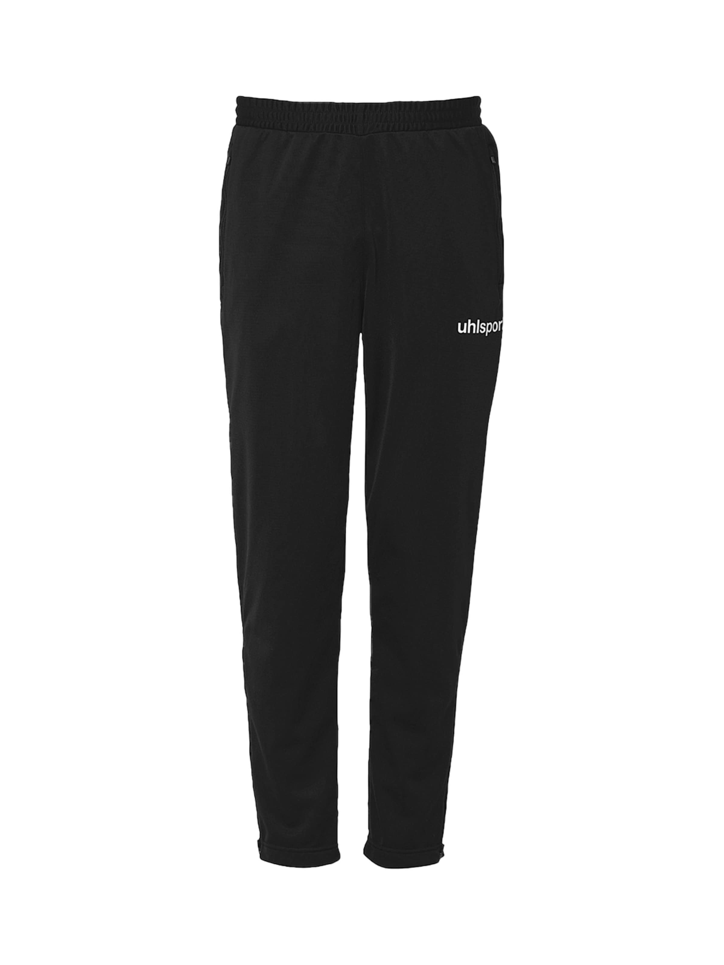 UHLSPORT Regular Pants in Black: front