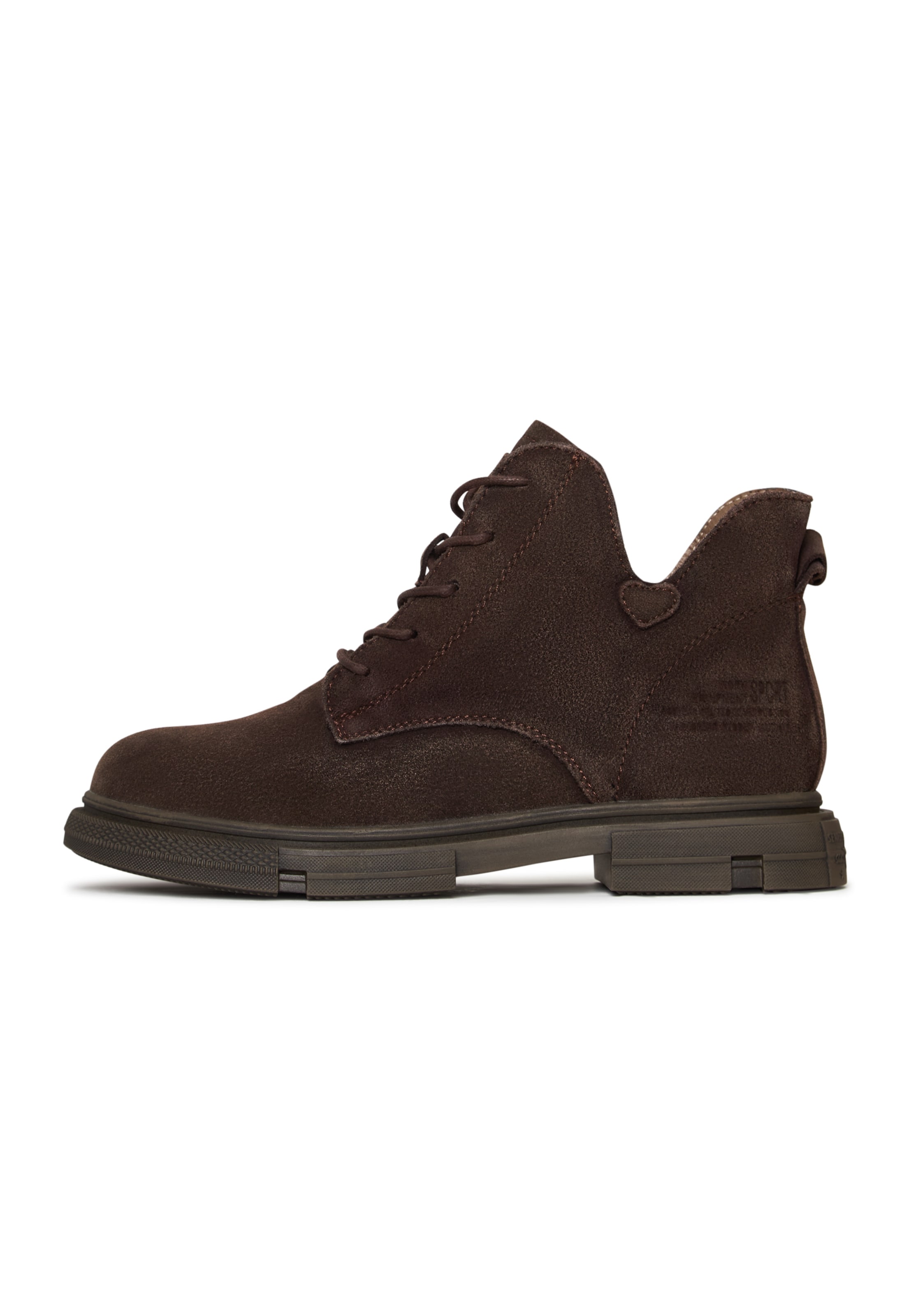 CESARE GASPARI Lace-up bootie in Brown: front