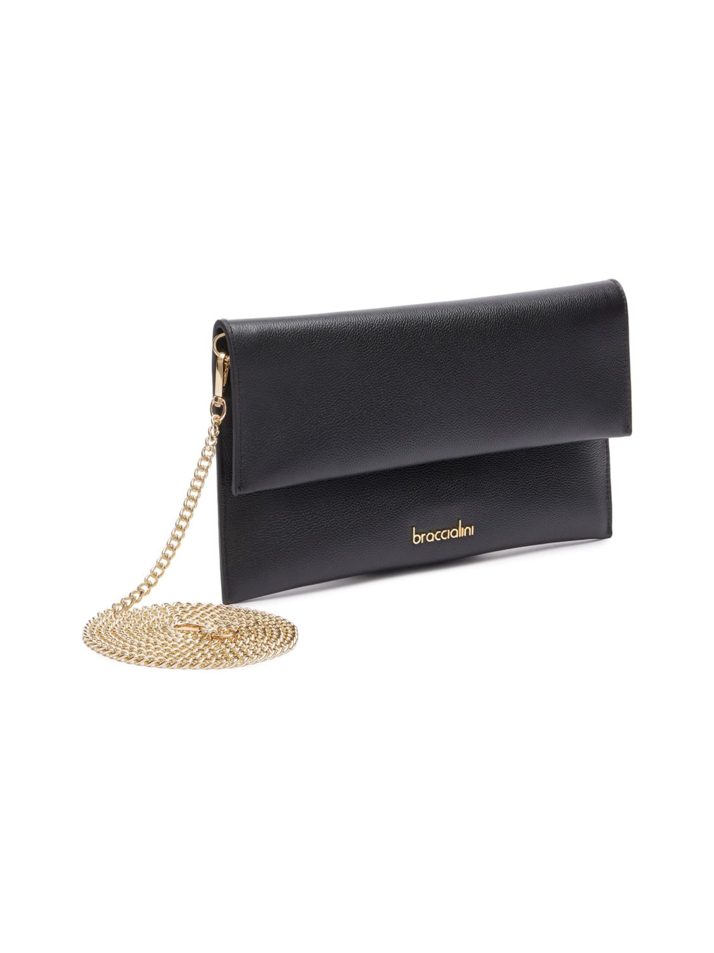 Poche ventrale 'Jinny Leather' Braccialini en noir