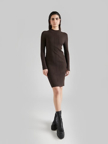 Marc O'Polo Knitted dress in Brown: front