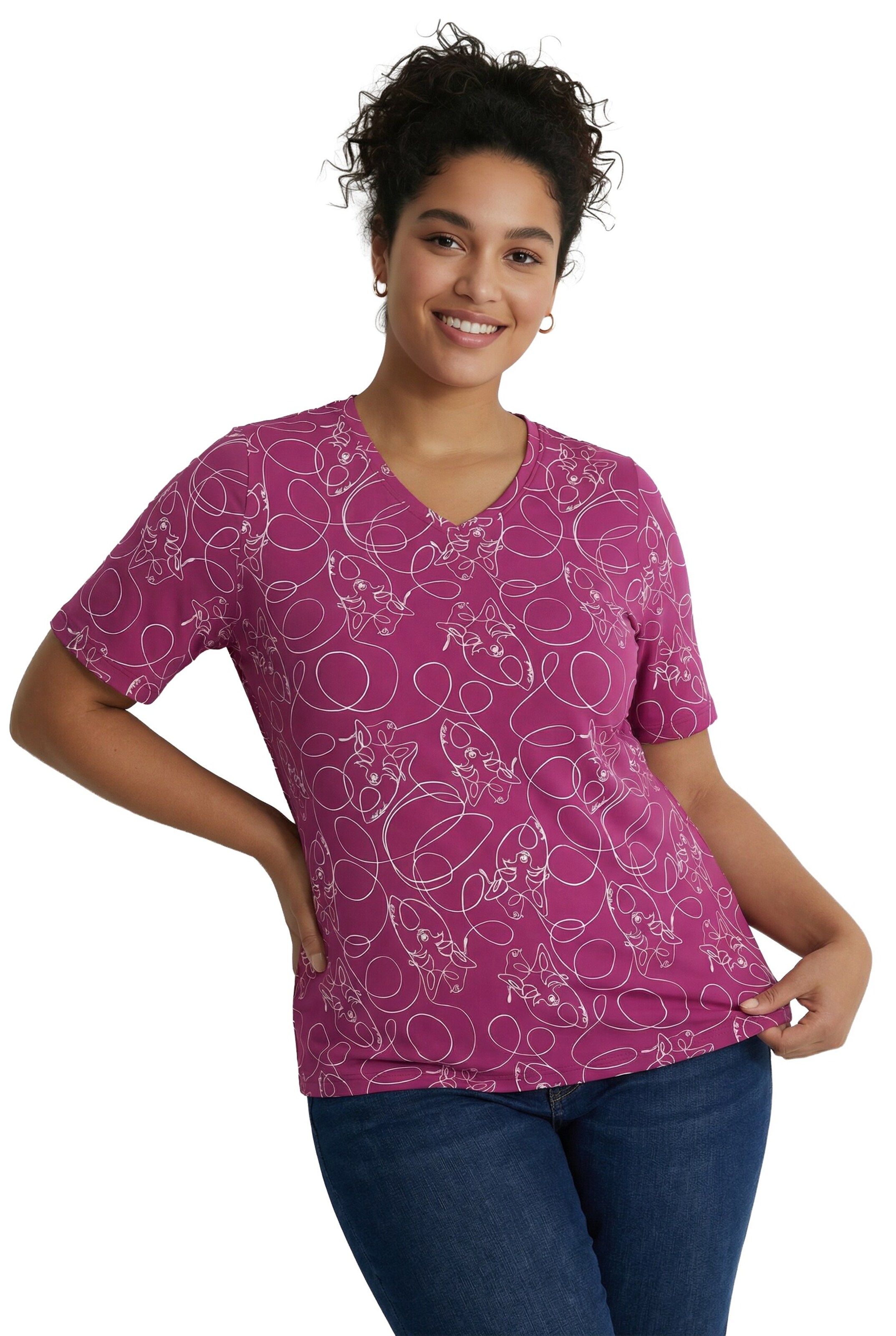 Ulla Popken Shirt in Rot: Vorderseite