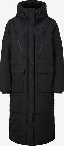 TOM TAILOR DENIM Zimní kabát – černá: přední strana