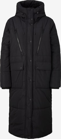 TOM TAILOR DENIM Winter Coat in Black: front