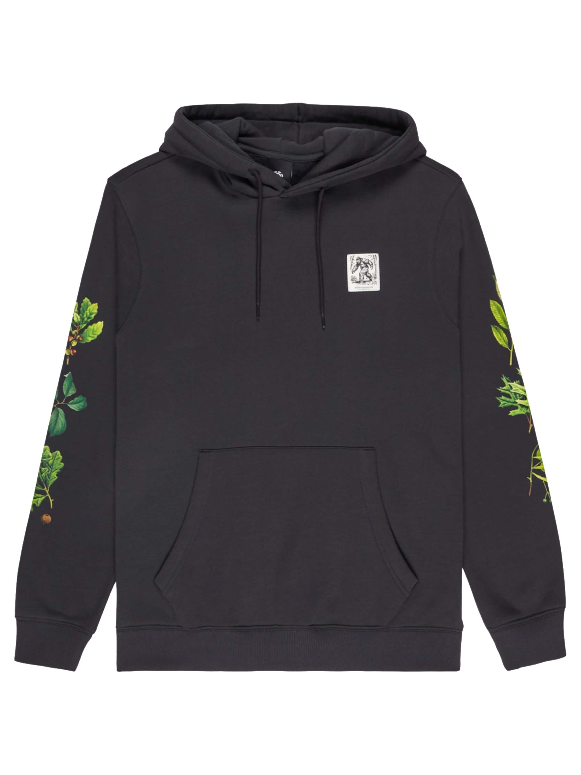 ELEMENT Sweatshirt 'Bigfoot Trees Po' in Zwart: voorkant