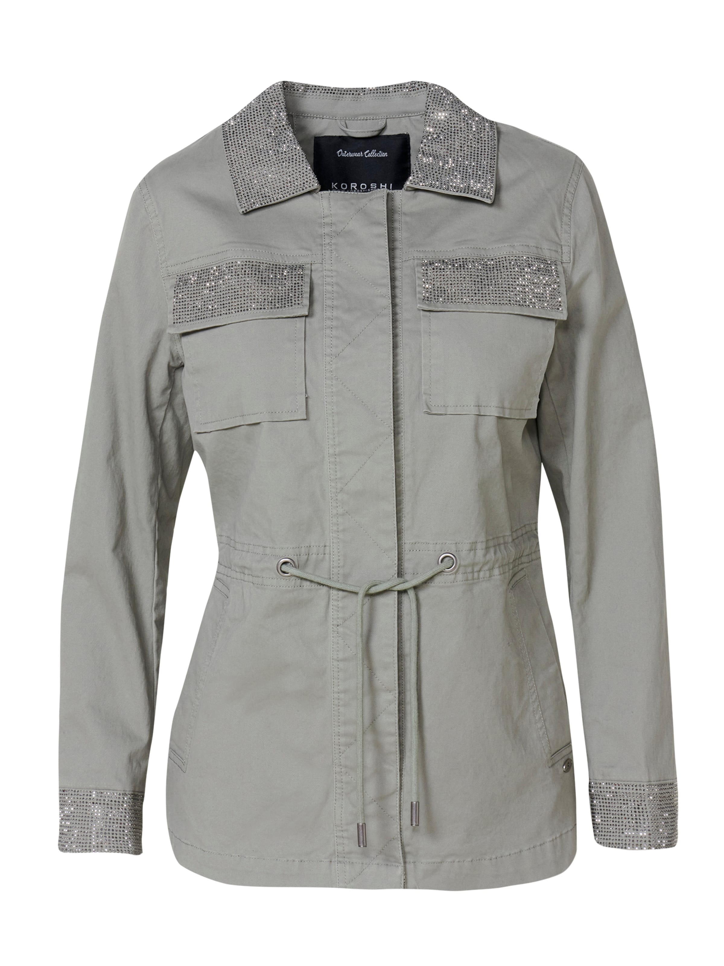 KOROSHI Демисезонная куртка в Серый: спереди