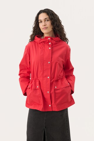 Part Two Tussenparka 'Nellike' in Rood: voorkant