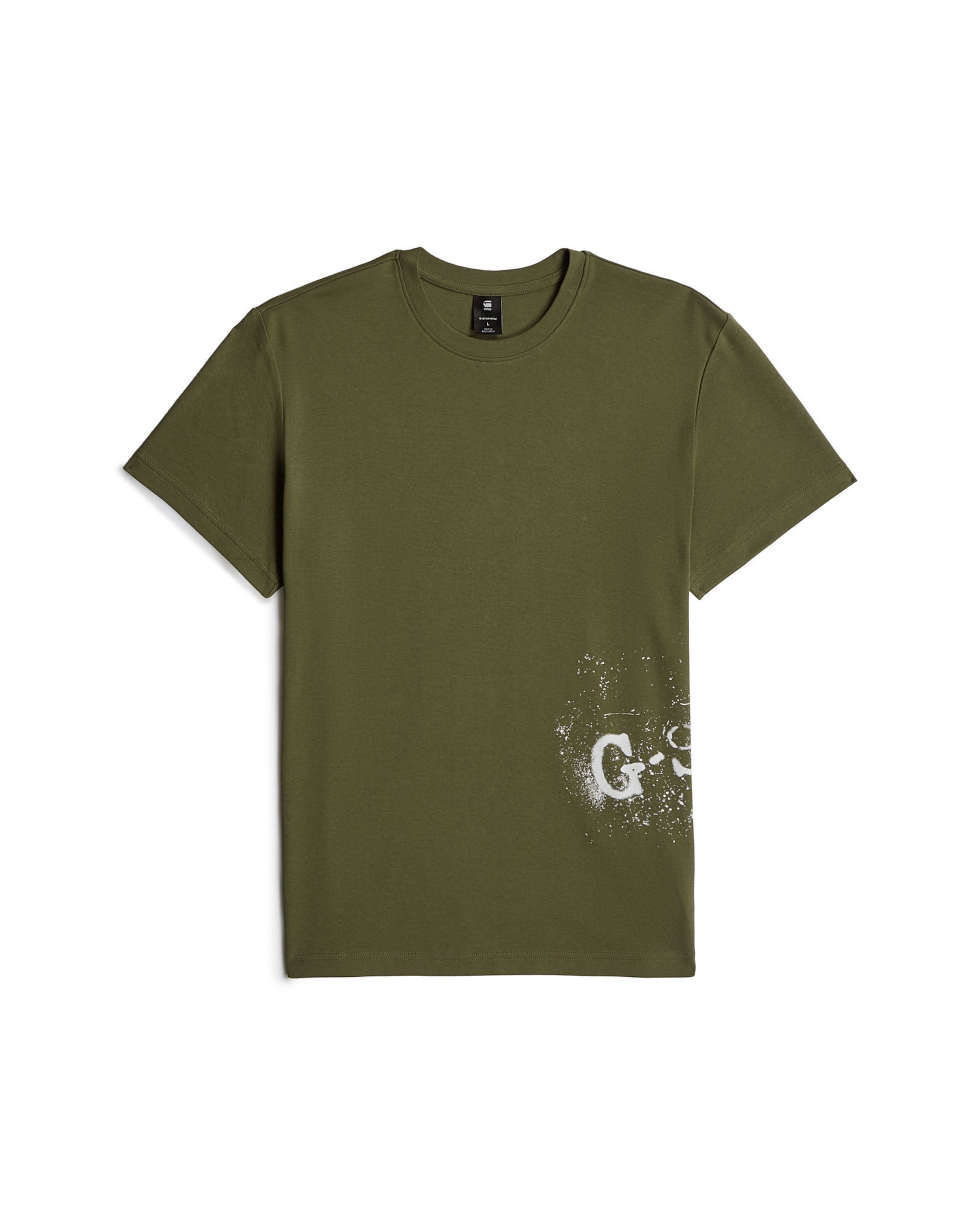 T-Shirt G-STAR en vert : devant