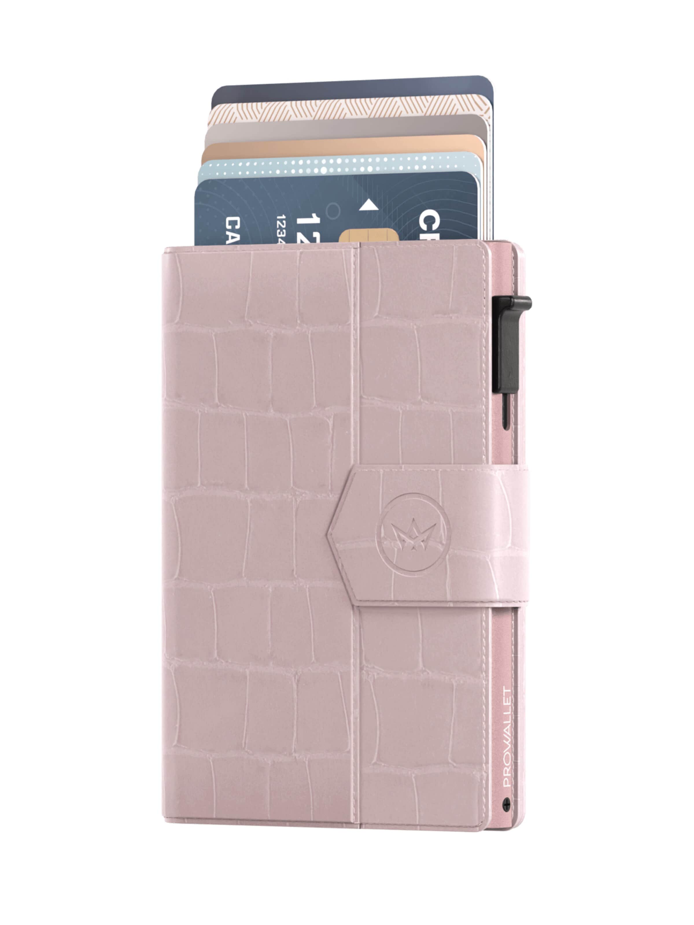 Prowallet Wallet 'Pasjeshouder Plus Croco' in Pink