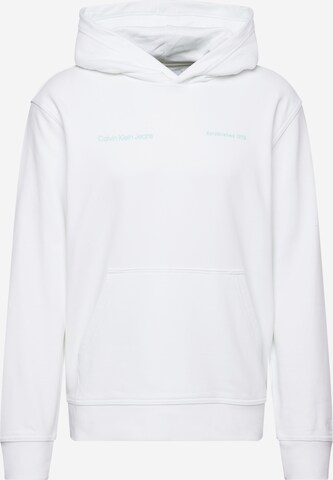 Calvin Klein Jeans Sweatshirt in Weiß: predná strana