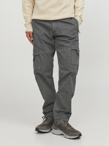 JACK & JONES Regular Cargo Pants 'Kane Brock ' in Grey: front