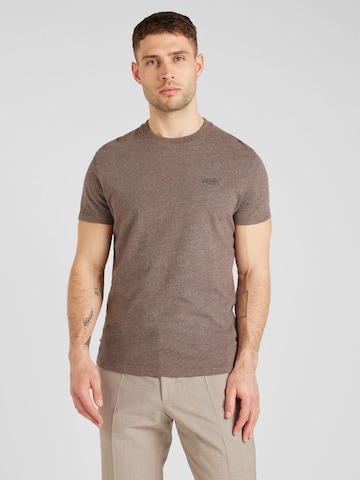 Superdry - Camiseta en marrón: frente