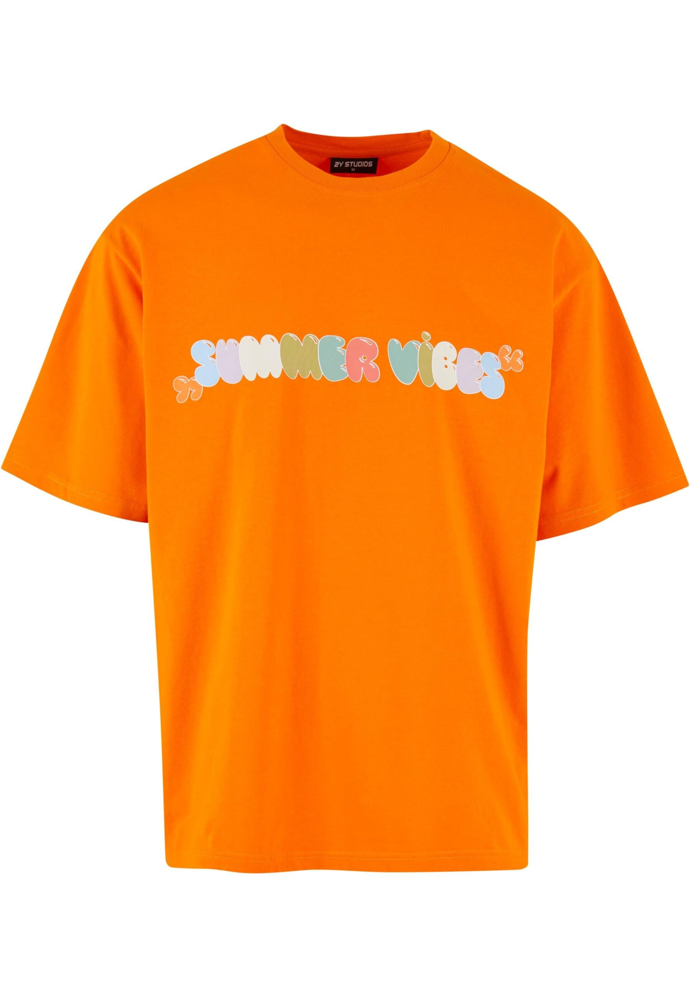 2Y Studios - Camiseta 'Summer Vibes' en naranja: frente