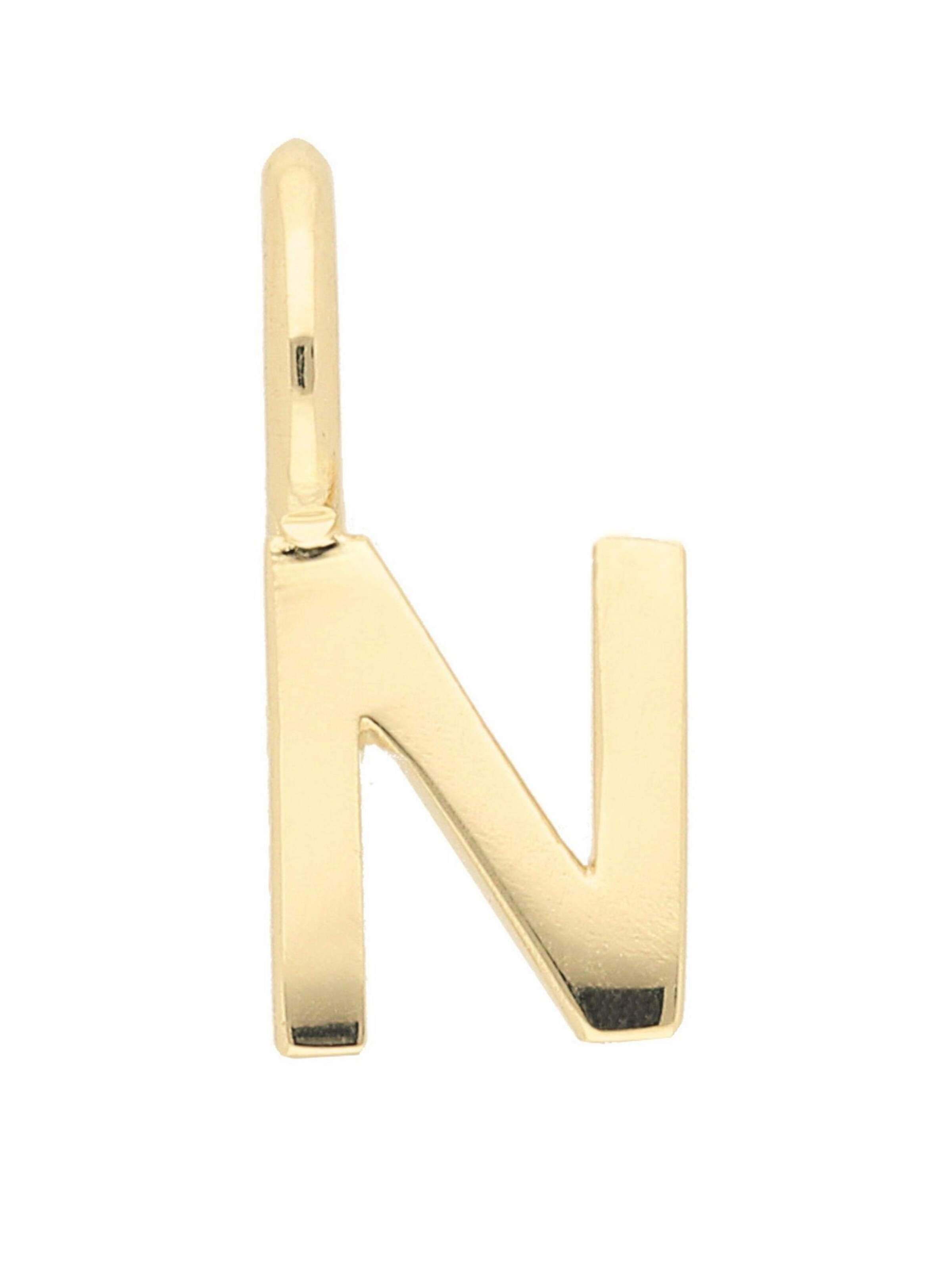 Adelia´s Anhänger 'N' in Gold: Vorderseite