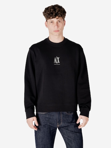 Felpa di ARMANI EXCHANGE in nero: frontale