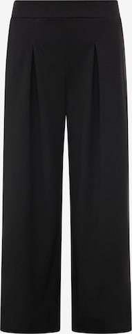 Zwillingsherz Pleat-Front Pants in Black: front
