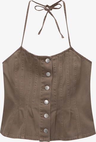 Pull&Bear Toppi värissä ruskea: etupuoli