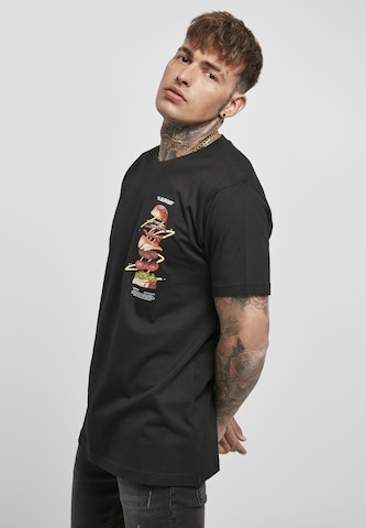 Mister Tee Regular Fit T-Shirt 'A Burger' in Schwarz