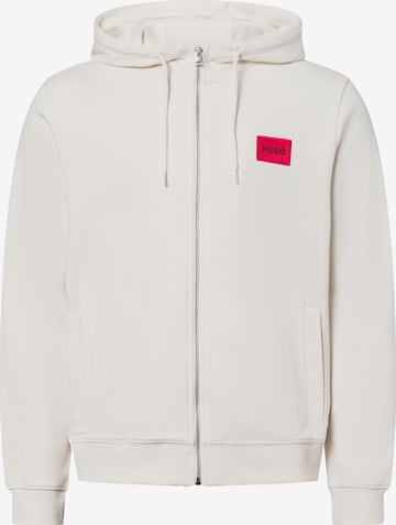 HUGO Sweatvest 'Daple' in Wit: voorkant