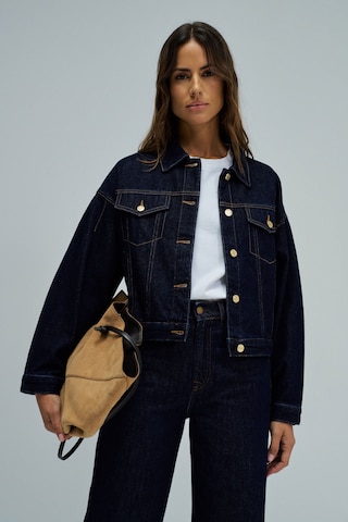 Salsa Jeans Tussenjas in Blauw: voorkant