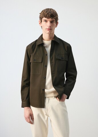 MANGO MAN Comfort Fit Hemd 'Roberto' in Braun: Vorderseite