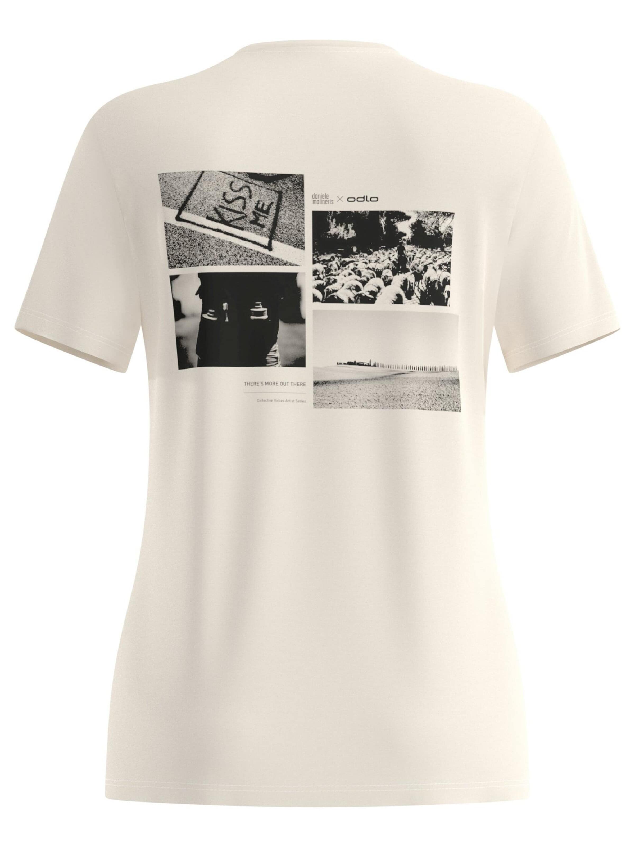 ODLO Functioneel shirt 'MERINO 160 POSTCARDS' in Wit