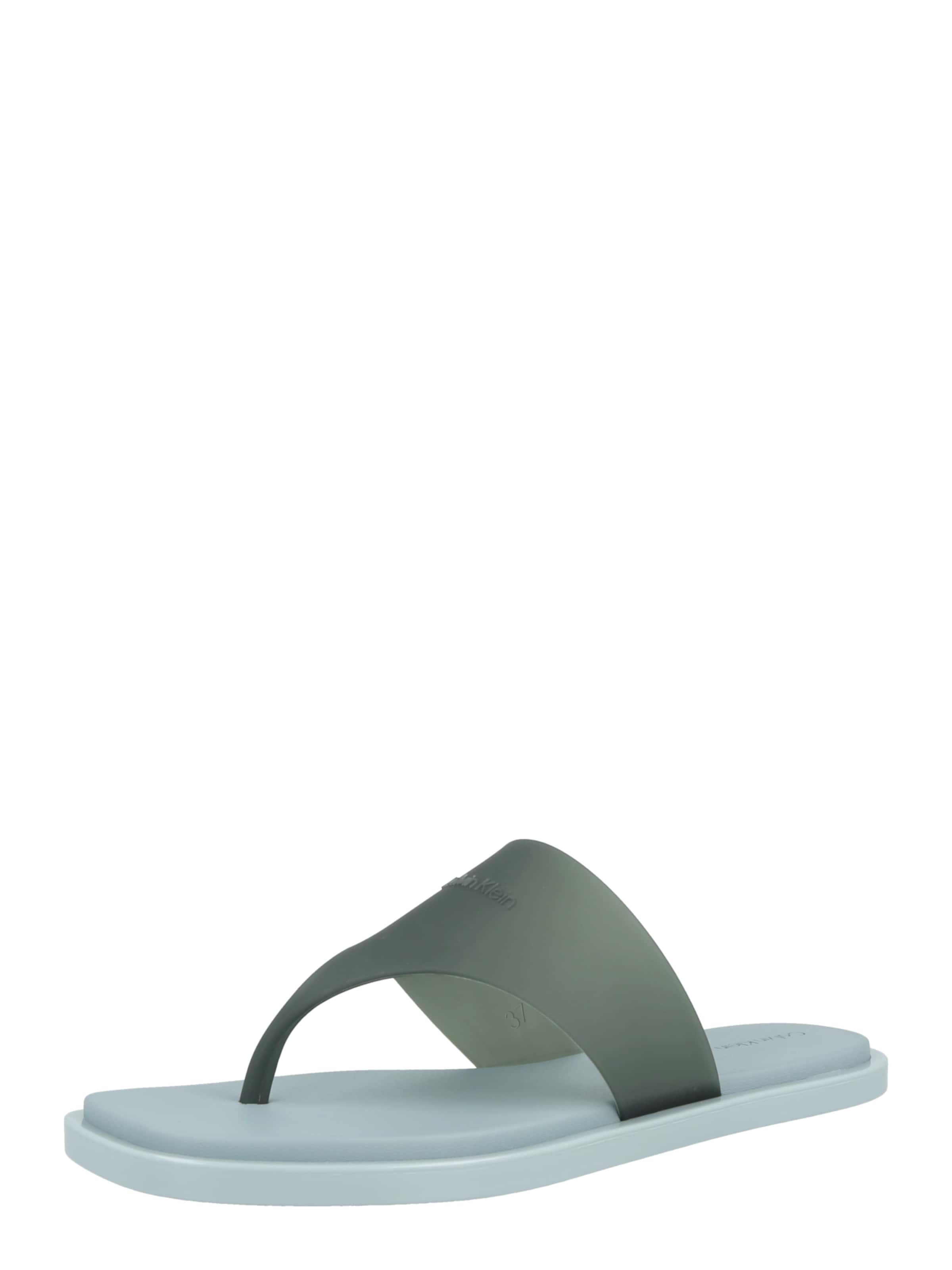 Calvin Klein Ujjelválasztó-pántos szandál - zöld: elől