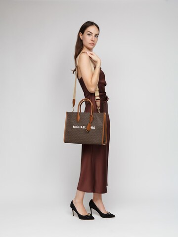 Michael Kors Handbag 'Mirella Medium Signature Logo Tote Bag' in Brown