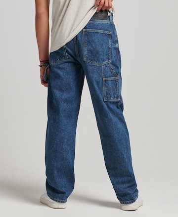 Superdry Loose fit Cargo Jeans in Blue