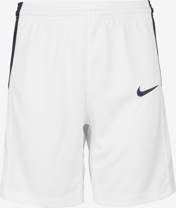NIKE Workout Pants 'Team Basketball Stock' in White: front