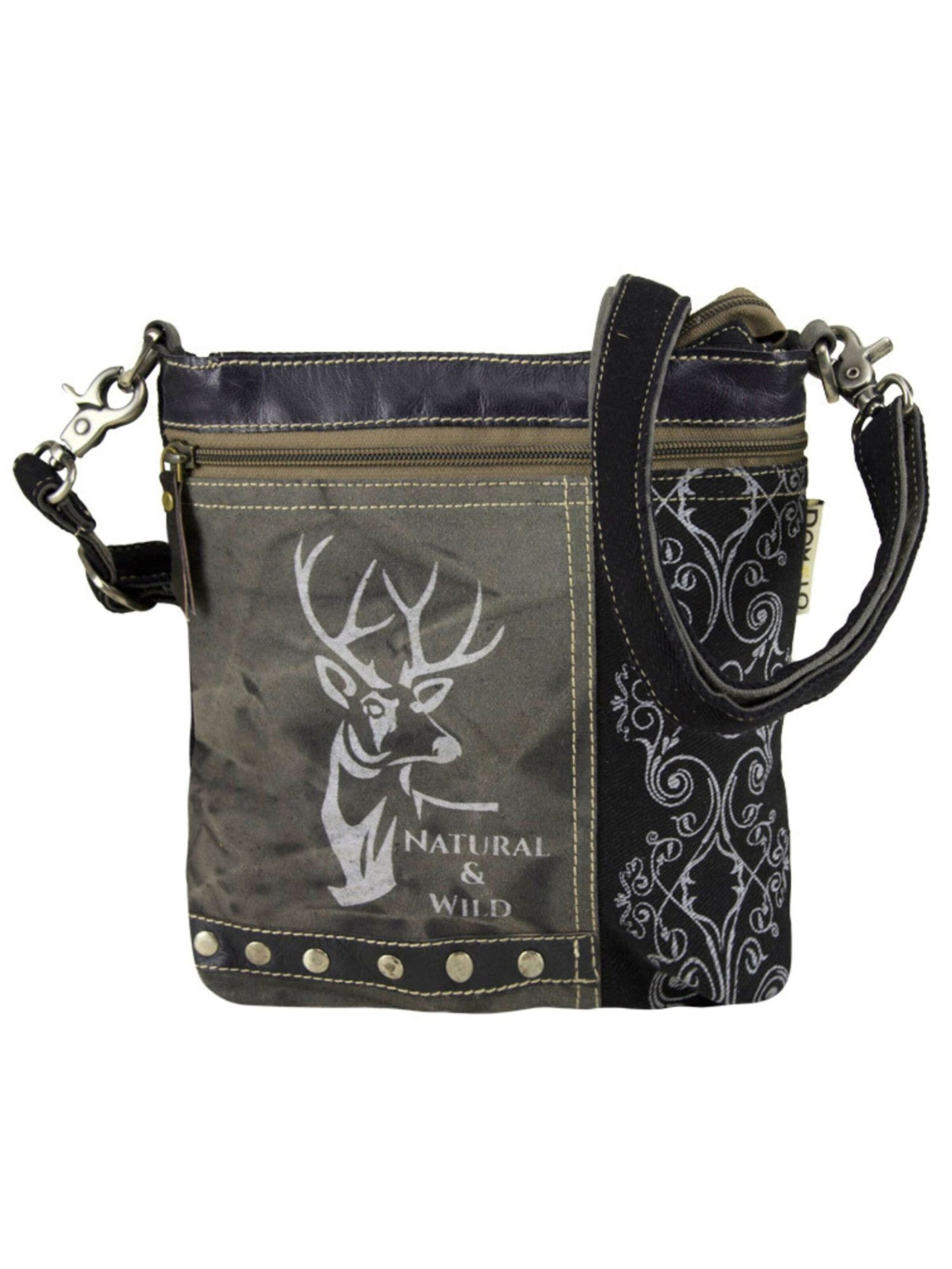 DOMELO Umhängetasche 'Domelo' in Schwarz: Vorderseite