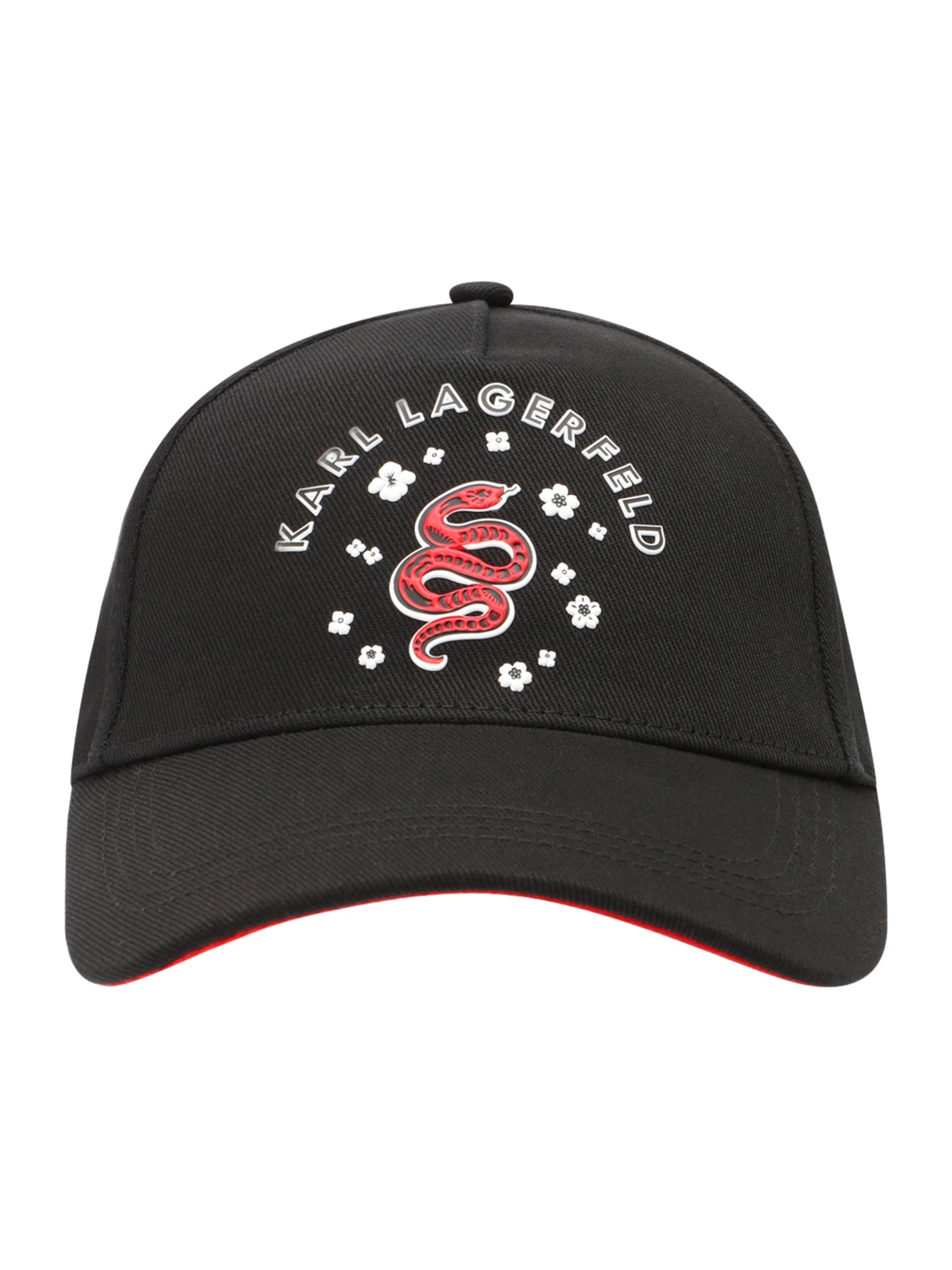 Karl Lagerfeld Czapka z daszkiem w kolorze czerwony / czarny / białym, Podgląd produktu