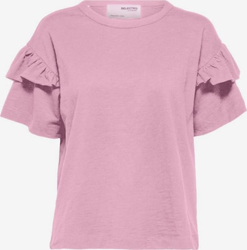 Tricou 'Rylie' de la SELECTED FEMME pe roz: față
