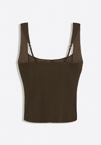 Bershka Топ в кафяво