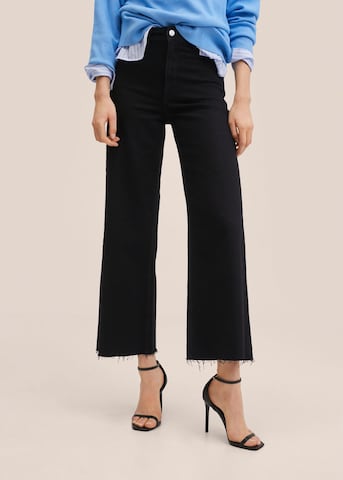 MANGO Wide leg Jeans 'Catherin' in Black: front