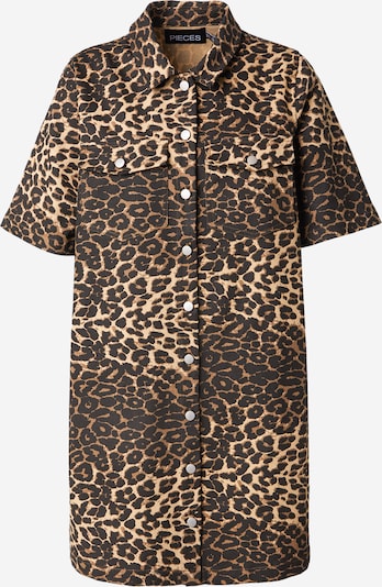 PIECES Blusenkleid 'ASTA' in beige / braun / schwarz, Produktansicht