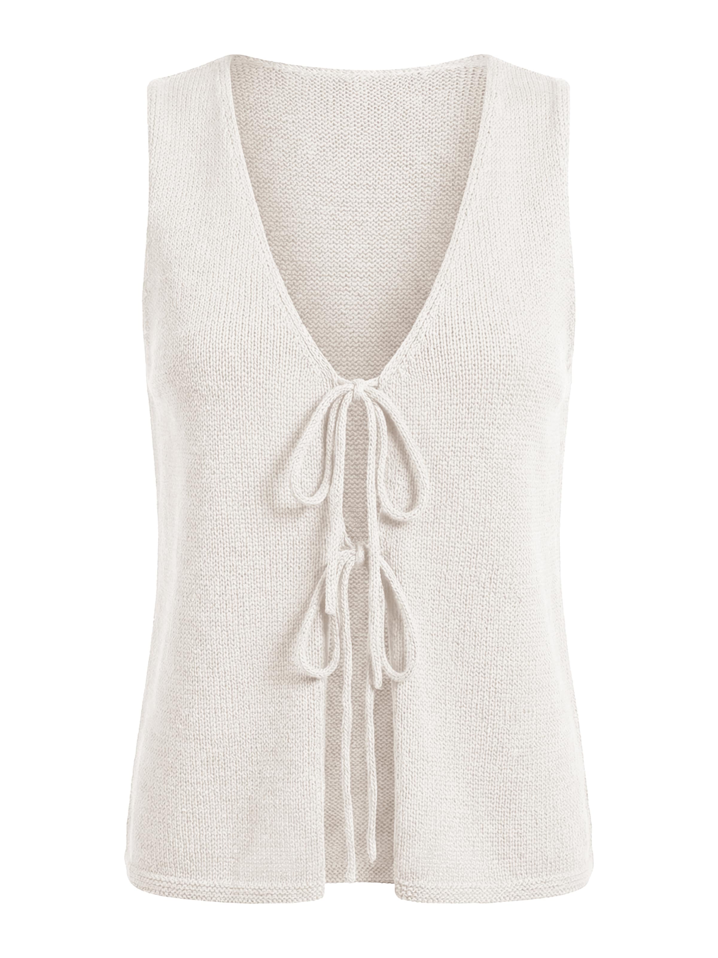 Imily Bela Πλεκτό γιλέκο σε λευκό: μπροστά