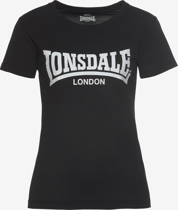 LONSDALE Shirt in Black: front