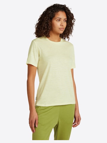 ICEBREAKER Shirt 'Merino Linen Tee Stripe' in Wit