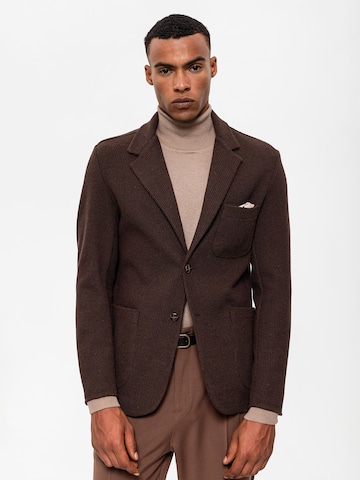 Antioch Regular fit Business blazer in Brown: front