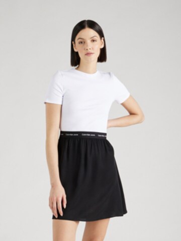 Calvin Klein Jeans Jurk in Wit: voorkant