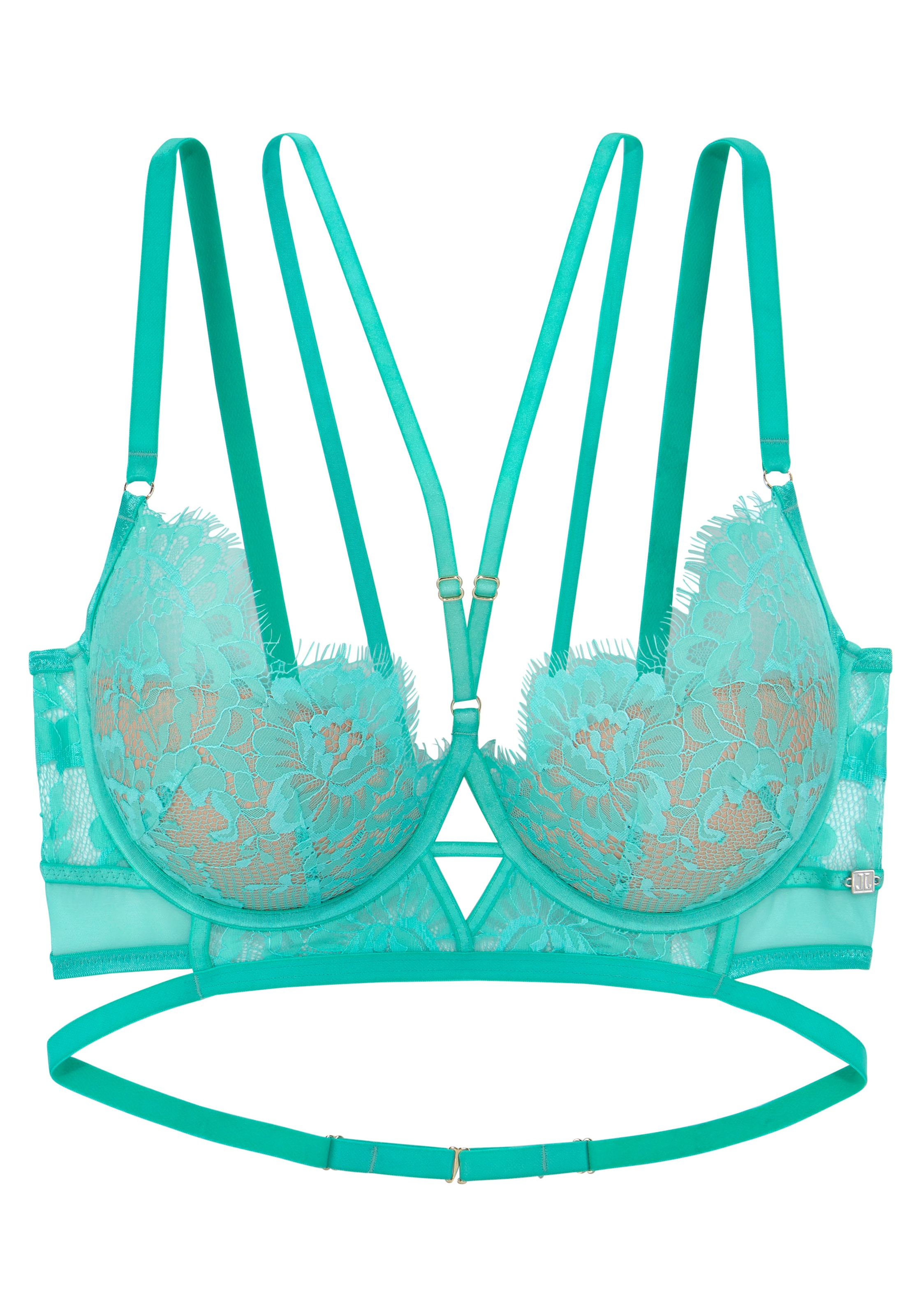 Push-up Sutien de la LASCANA pe verde: față