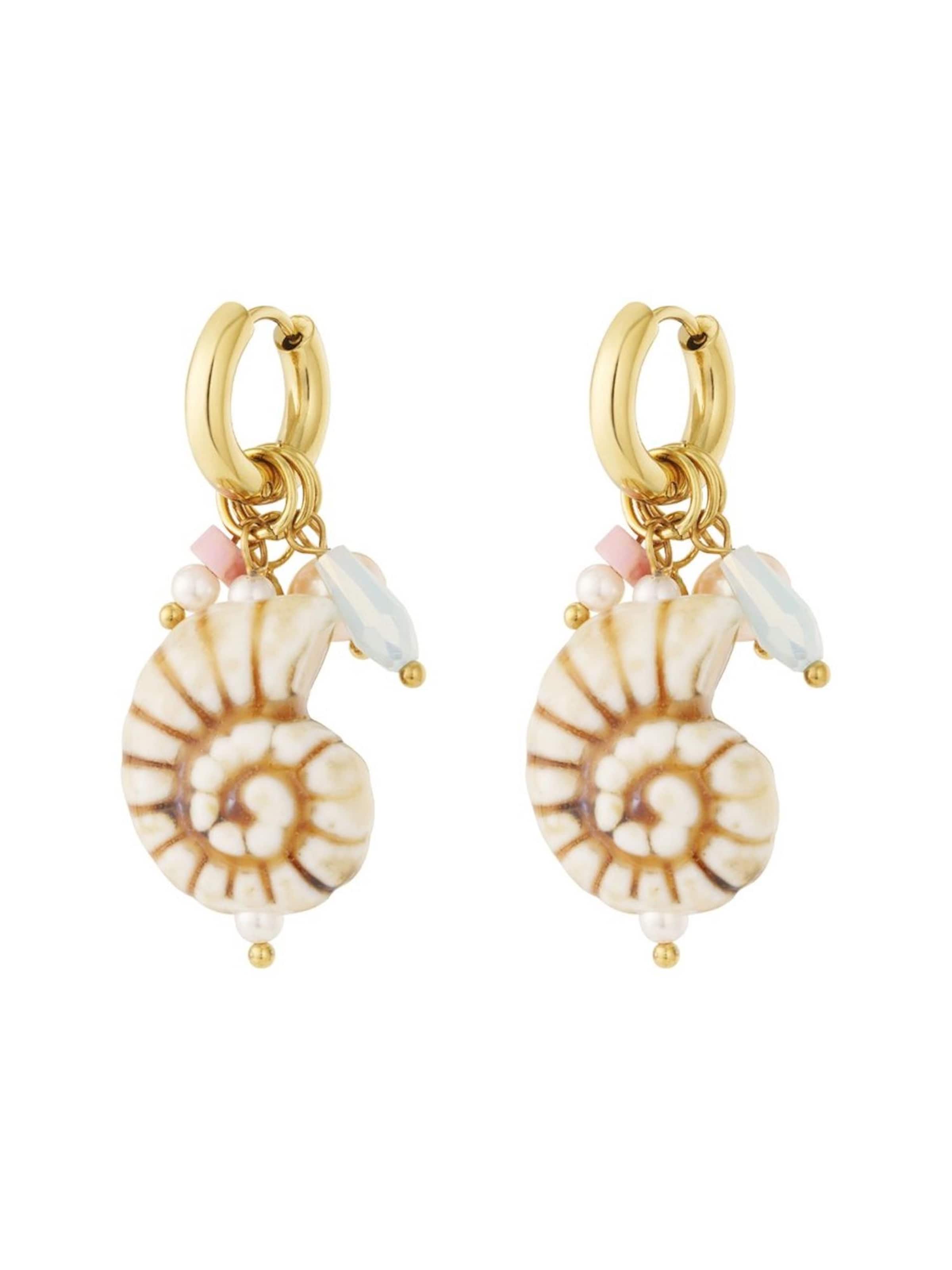 Cala Rose Ohrringe 'MARELLE'‌‌‌‌ in Gold: Vorderseite
