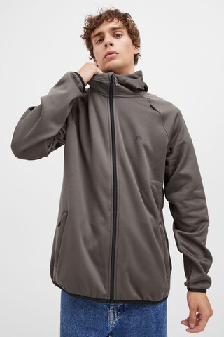 North Bend Fleece jas 'Bartos' in Grijs: voorkant