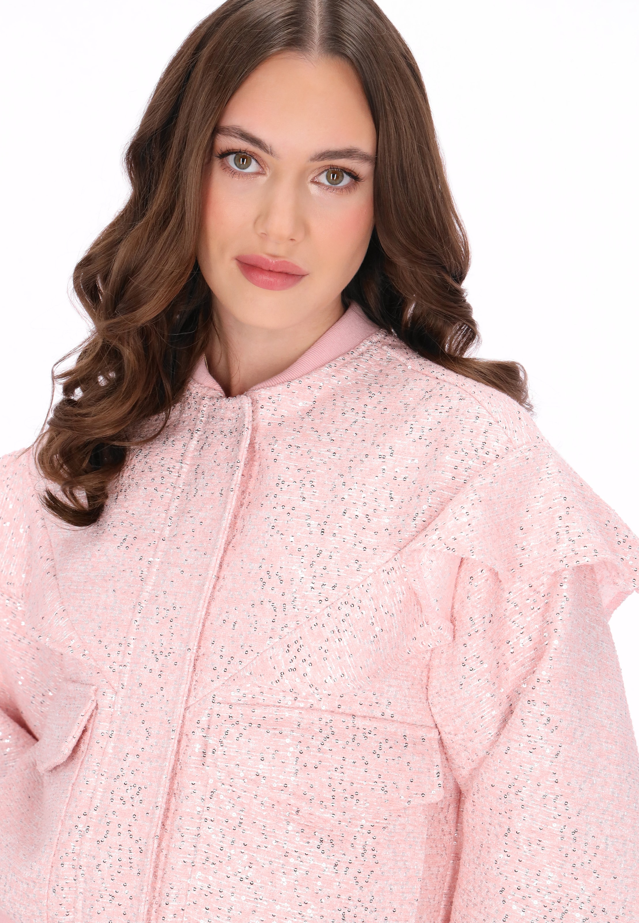 Veste mi-saison faina en rose