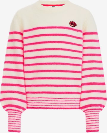 Pull-over WE Fashion en rose : devant