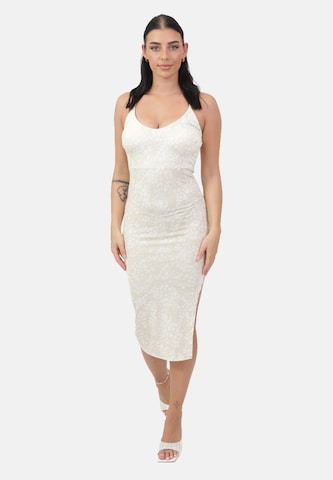 Abito di Elara in beige: frontale