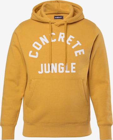 Men Plus Sweatshirt in Geel: voorkant