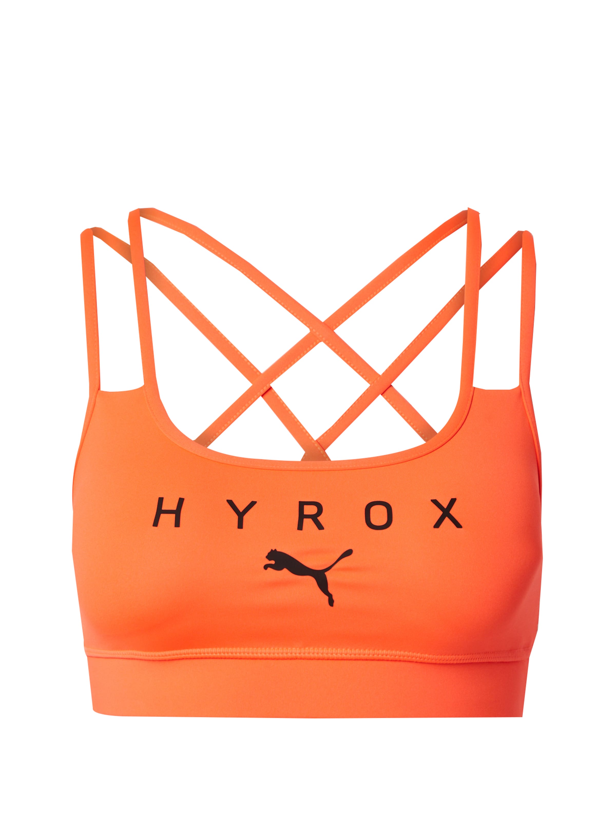 PUMA Õlapaelteta topp Spordirinnahoidja 'Puma x Hyrox Move', värv punane: eest vaates