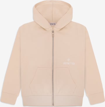 Distretto12 Zip-Up Hoodie 'LISBONA' in Beige: front